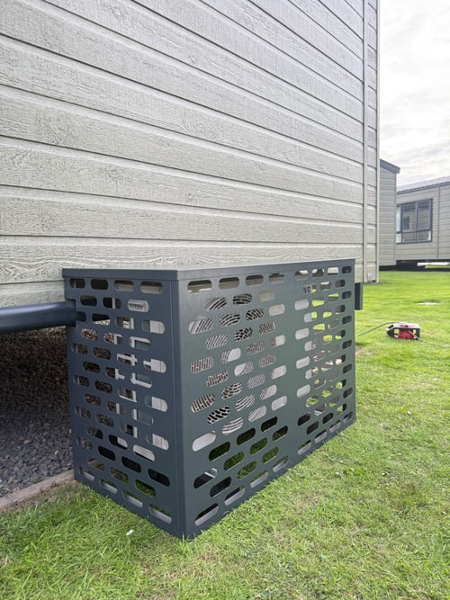 Lodge airconditioning - exterior. Commissioned by Salop Leisure